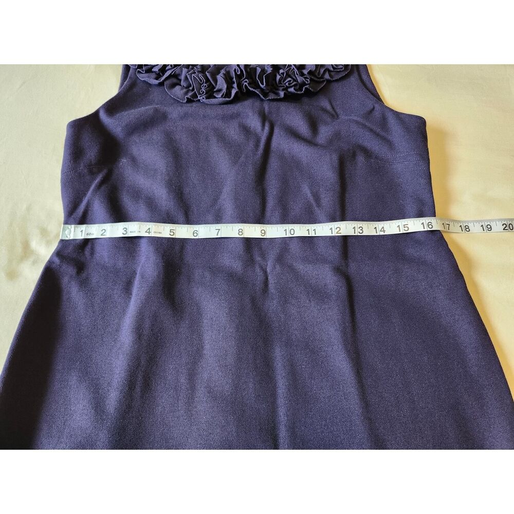 🚨 Just Taylor Navy Blue Nautical Ruffled Neckline Dress size 6 - Picture 10 of 11